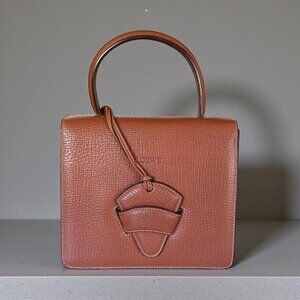 Loewe Barcelona Embossed Leather Top Handle Bag w/ Dust Bag